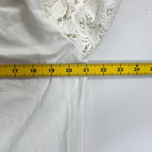 $455 NOWT See By Chloé Floral Lace Top Blouse Size 38 Deep Forest White Cotton - Picture 9 of 11